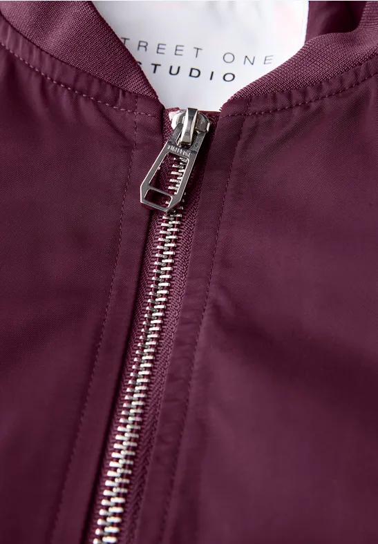 Blouson mit Zipper dark plum red