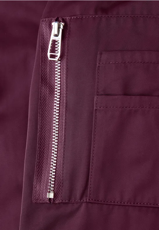 Blouson mit Zipper dark plum red
