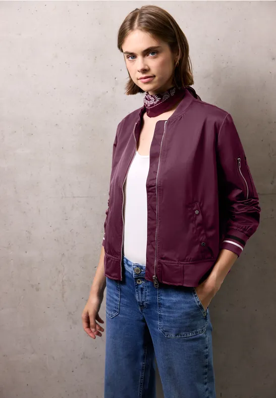 Blouson mit Zipper dark plum red