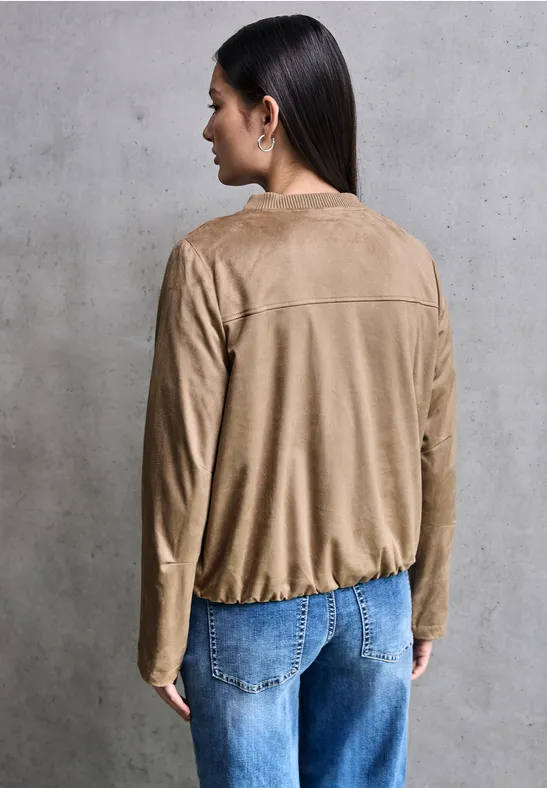 Velours Blouson tan brown