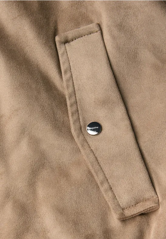 Velours Blouson tan brown