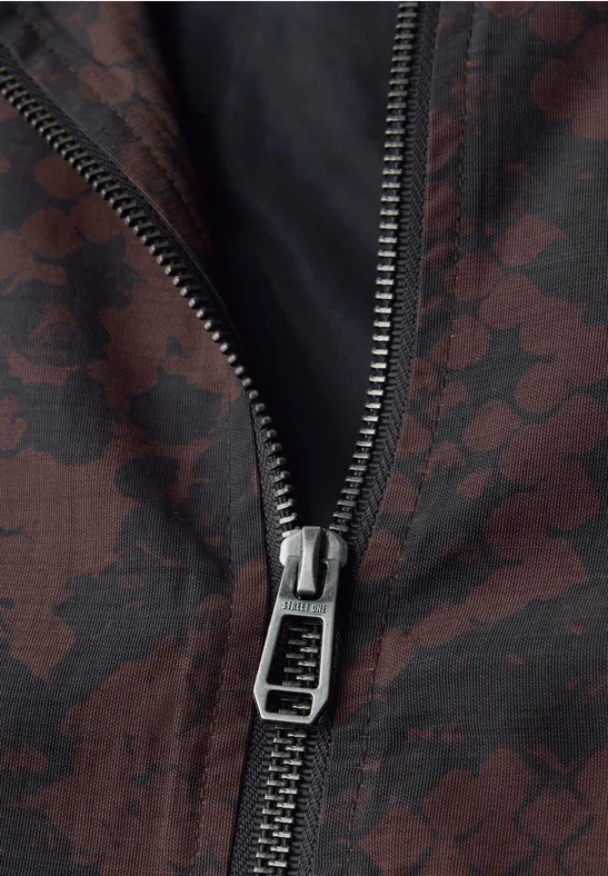 Blouson met dierenprint mahogany brown