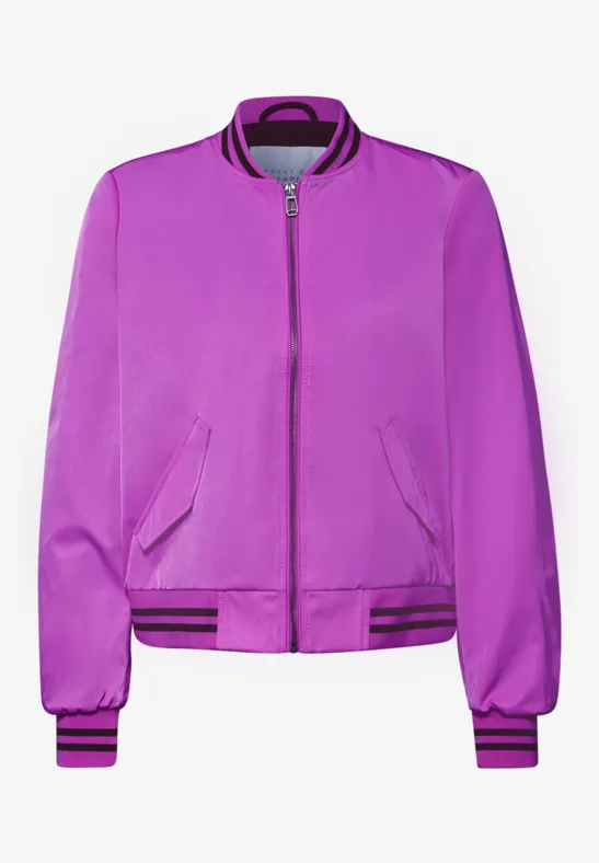 Blouson mit Collegedetails floral pink