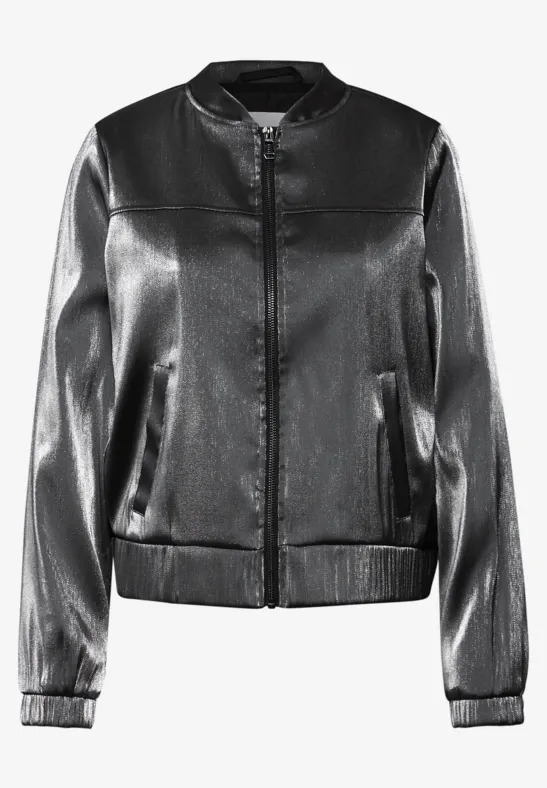 Schimmernder Blouson Black