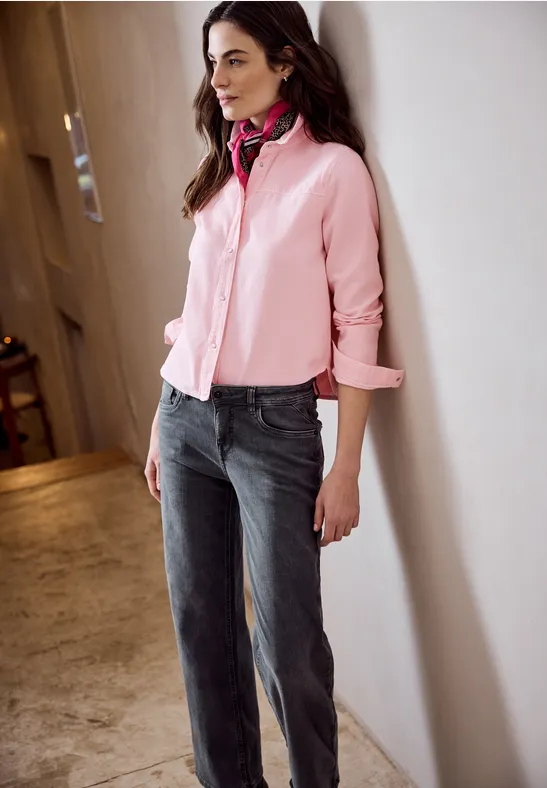 Jeans Overshirt pink washed