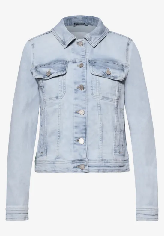 Jeansjacke mit Brusttaschen und Knöpfen Ultra Bleach Wash