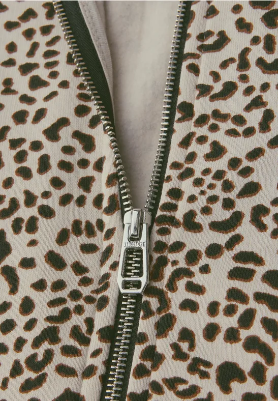 Jacke mit Leo-Muster Black