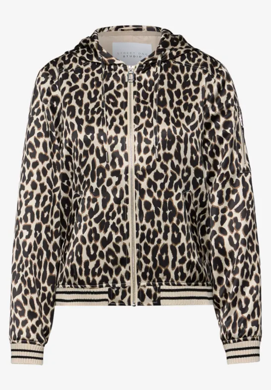 Jacke mit Leo-Muster Black