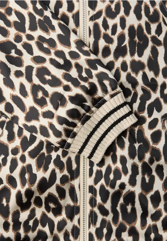 Jacke mit Leo-Muster Black