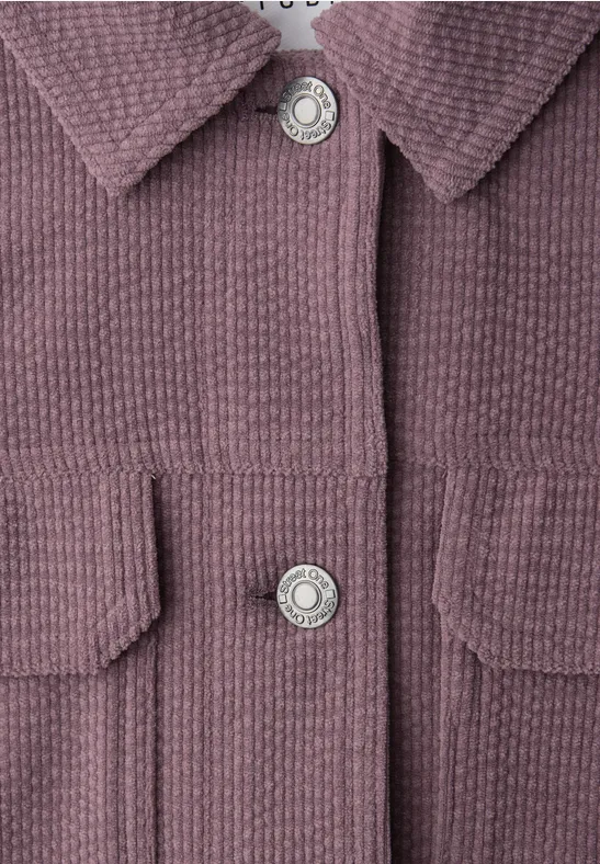 Overshirt in Unifarbe hazy rose