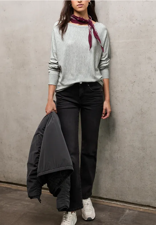 Dolman trui heather grey mel.