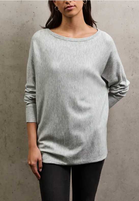 Dolman trui heather grey mel.