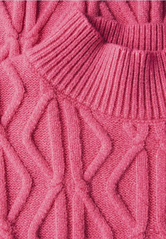 Pull à motif tricoté candy pink mel.
