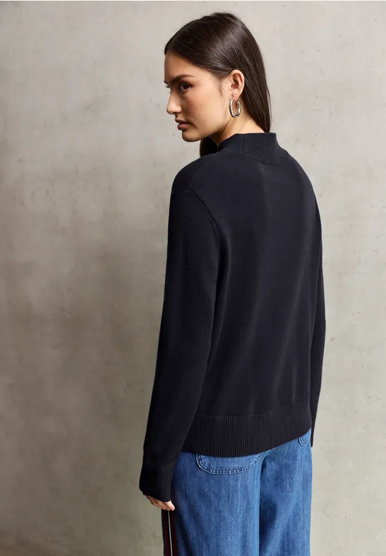 Turtleneck Pullover ink blue night
