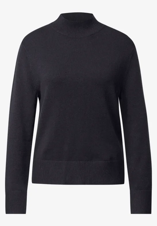 Turtleneck Pullover ink blue night
