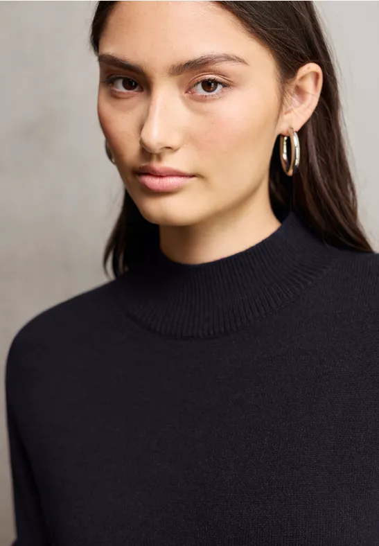 Turtleneck Pullover ink blue night