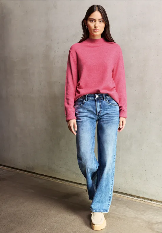 Turtleneck Pullover candy pink mel.