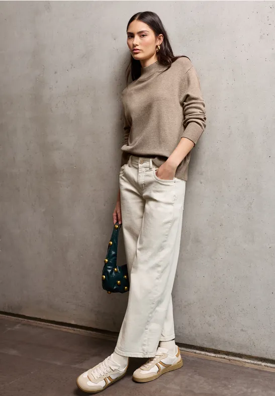 Turtleneck Pullover sandstone beige mel.