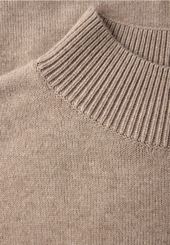 Turtleneck Pullover sandstone beige mel.