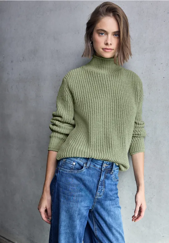 Turtleneck Pullover slate green