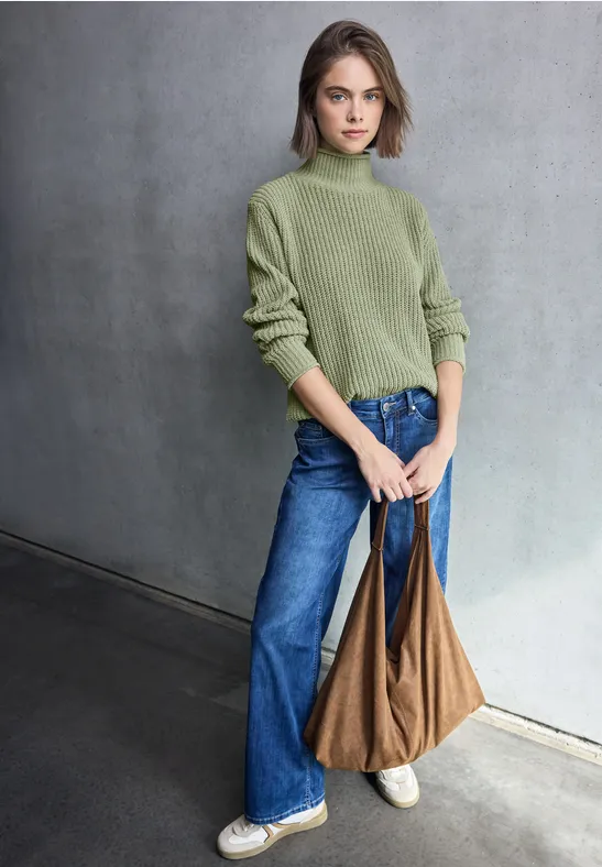 Turtleneck Pullover slate green