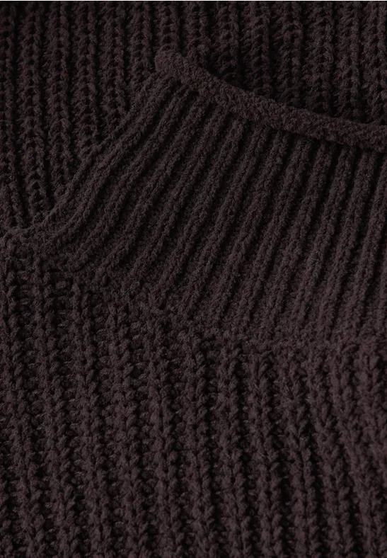 Turtleneck Pullover velvet wine