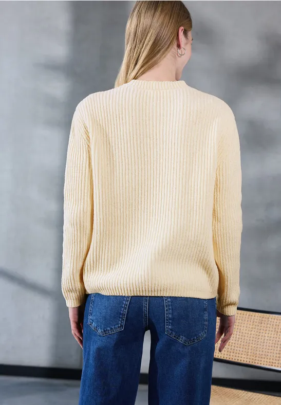 Chenille Pullover soft beige