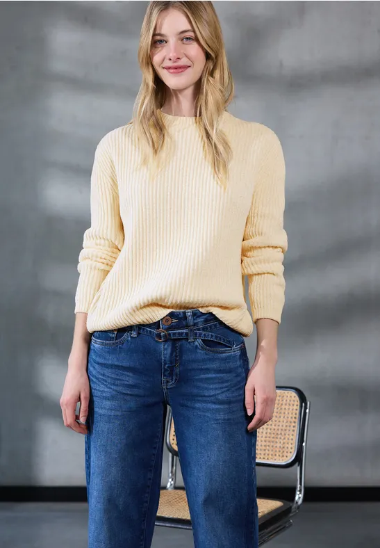 Chenille Pullover soft beige