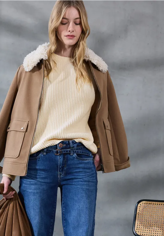 Chenille Pullover soft beige