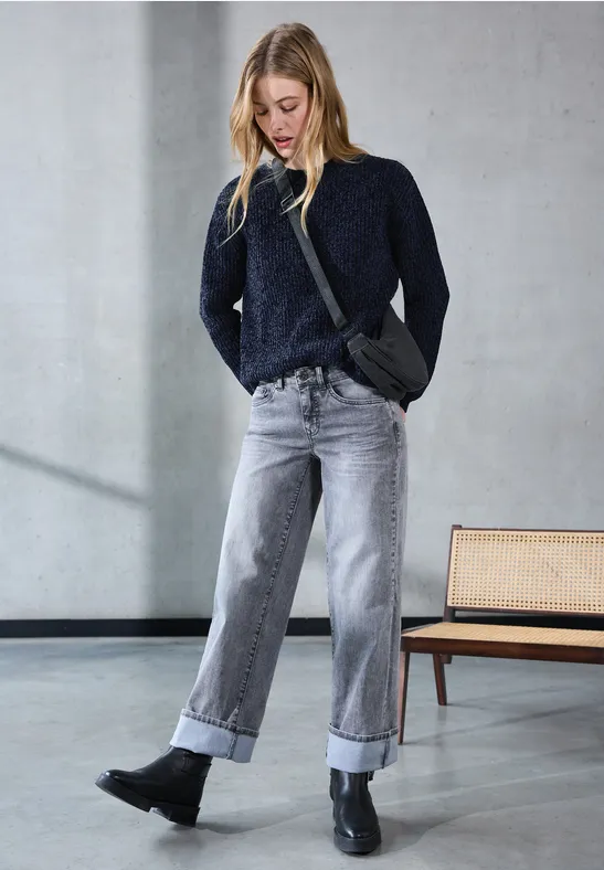 Chenille Pullover amethyst night blue