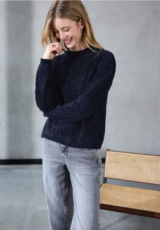 Chenille Pullover amethyst night blue