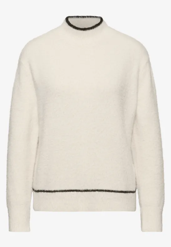 Pullover mit Kontrastdetails soft beige