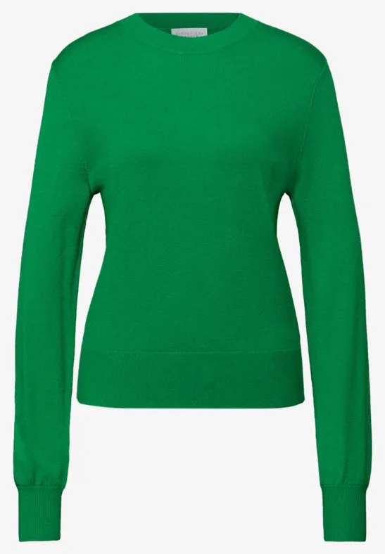 Pullover im Feinstrick bold green