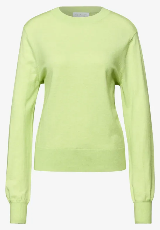 Pullover mit Volumen-Ärmeln flare green mel.