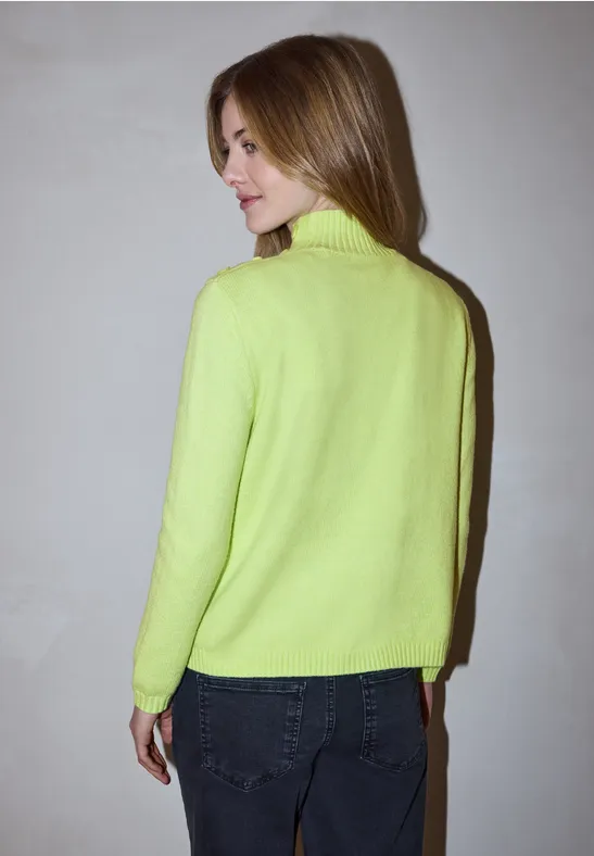 Pullover mit Knopfdetail flare green mel.