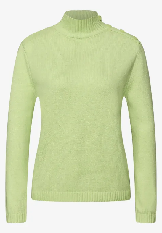 Pullover mit Knopfdetail flare green mel.