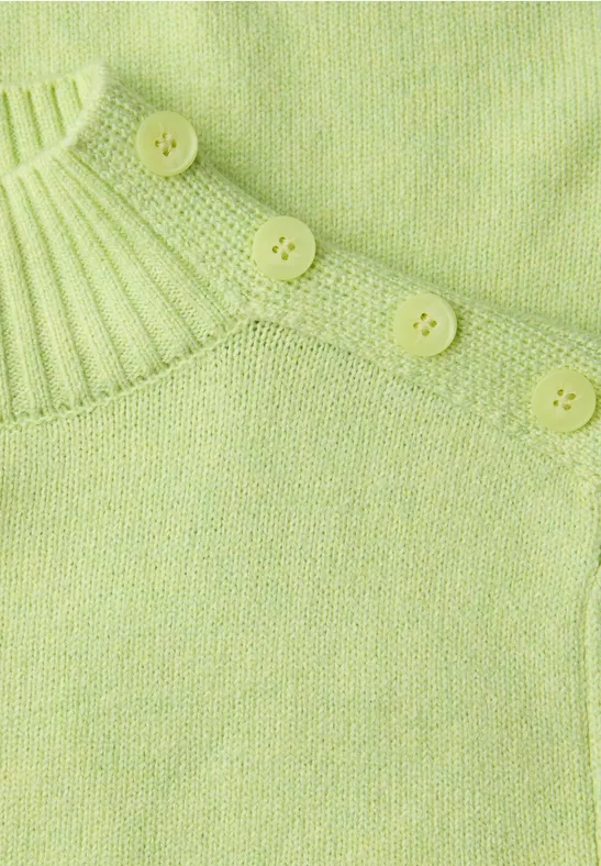 Pullover mit Knopfdetail flare green mel.
