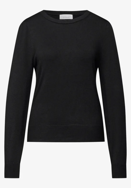 Pullover mit Puff-Ärmeln Black