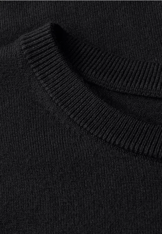 Pullover mit Puff-Ärmeln Black