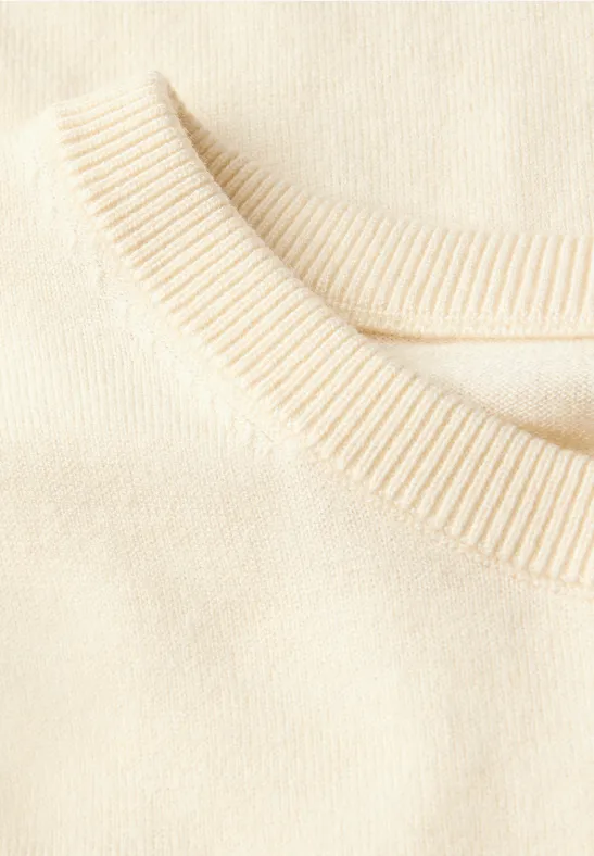 Pullover mit Puff-Ärmeln soft beige