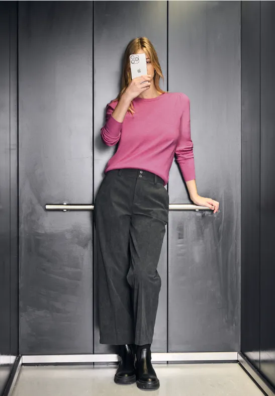 Pullover mit Puff-Ärmeln candy pink mel.