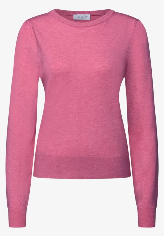 Pullover mit Puff-Ärmeln candy pink mel.