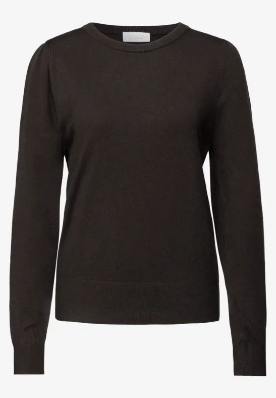 Pullover mit Puff-Ärmeln dark auburn brown