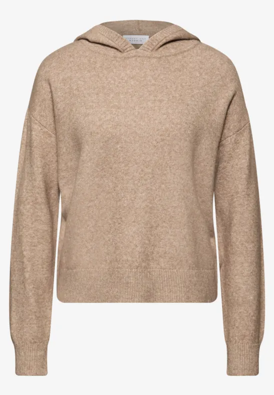 Pullover mit Kapuze sandstone beige mel.