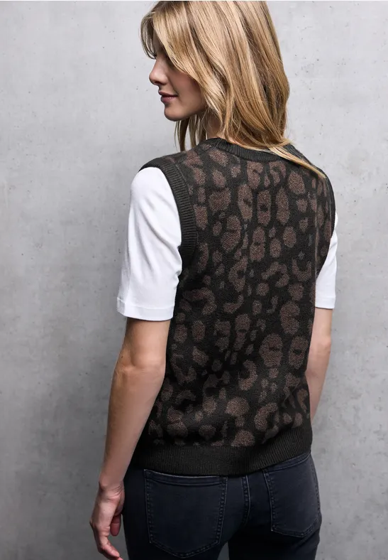 Jacquard Pullunder Black