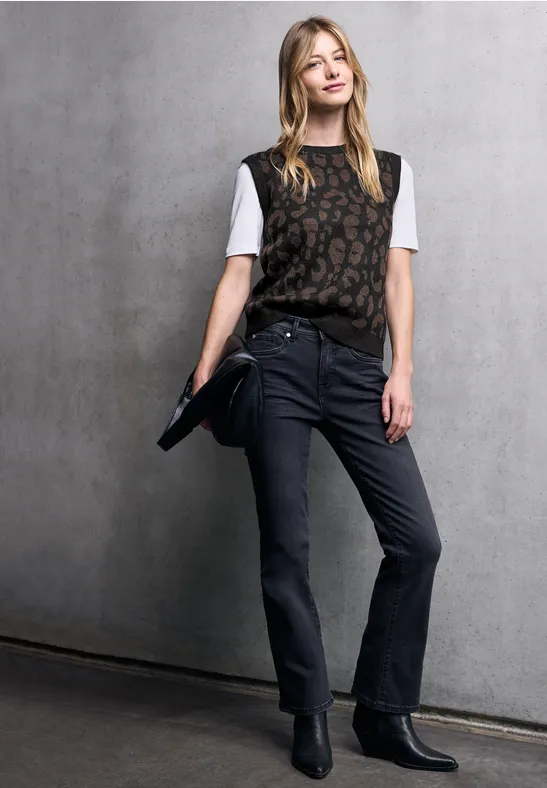 Jacquard Pullunder Black
