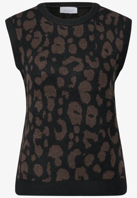 Jacquard Pullunder Black