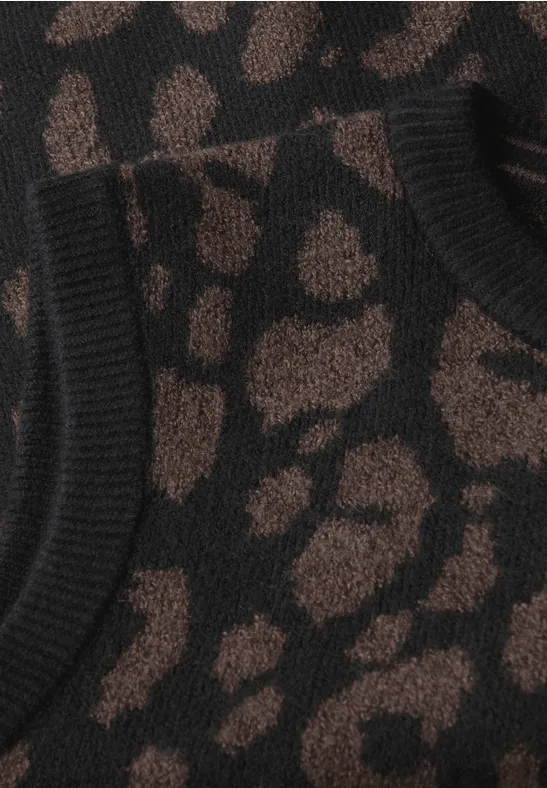 Jacquard Pullunder Black