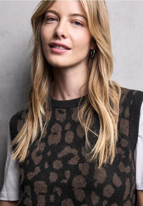 Jacquard Pullunder Black