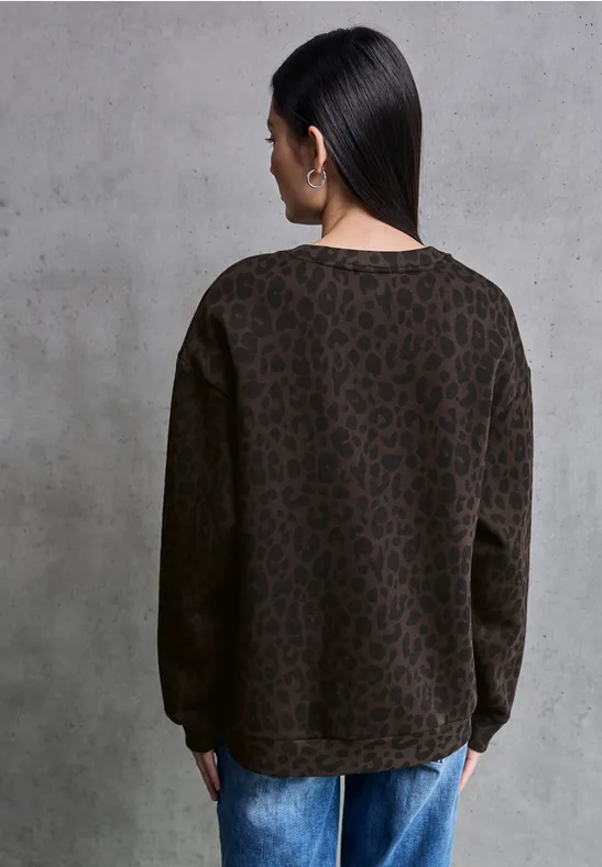 Loose Fit Leo Pullover dark auburn brown